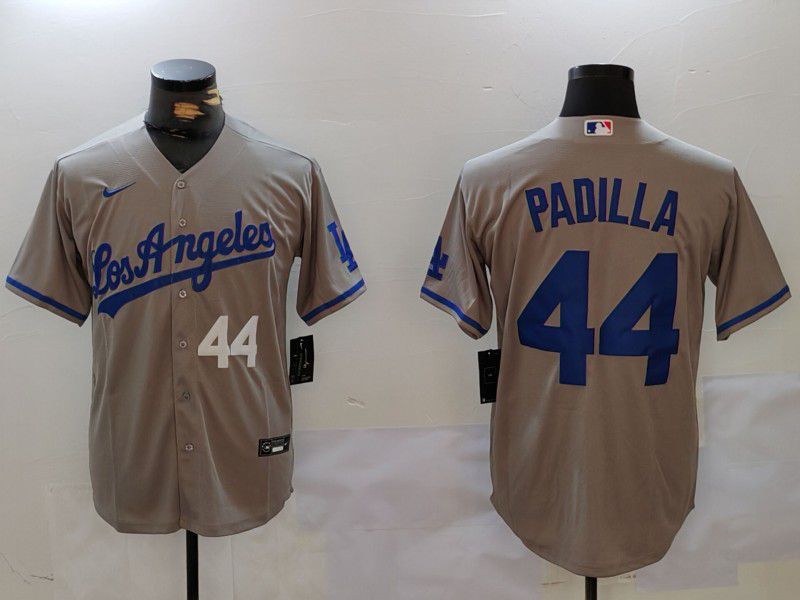 Men Los Angeles Dodgers #44 Padilla Grey Game 2024 Nike MLB Jersey style 12